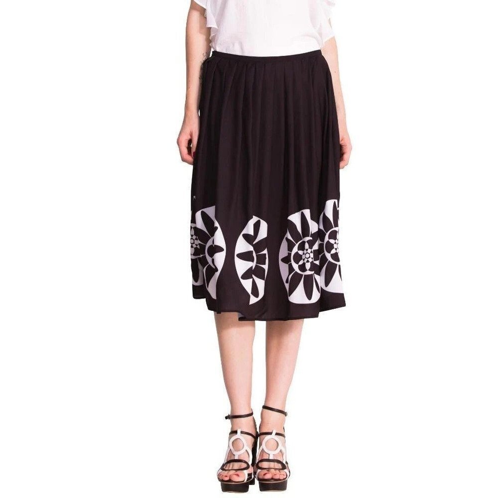 Desigual Black & White Circle Skirt M EU 40